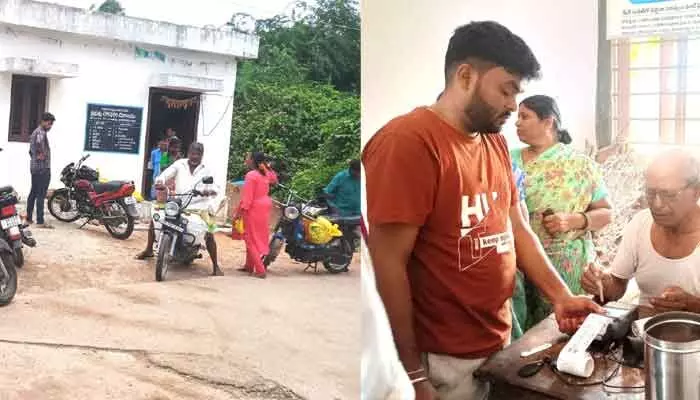 రేషన్ బియ్యానికి తిప్పలు.. రేషన్ దుకాణాల ఎదుట జనం పడిగాపులు రేషన్ బియ్యానికి తిప్పలు.. రేషన్ దుకాణాల ఎదుట జనం పడిగాపులు