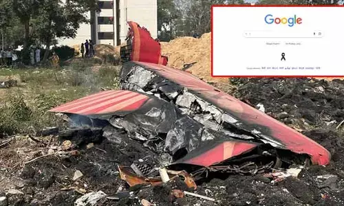 Google: విమాన ప్రమాద మృతులకు గూగుల్ నల్లరిబ్బన్ తో నివాళి