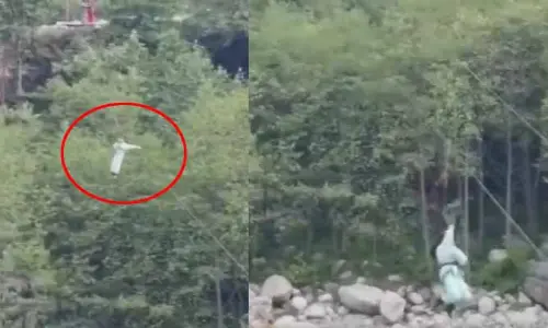Viral video: సాహసం సూపర్.. మరీ భద్రతలు మాట ఏమిటి?