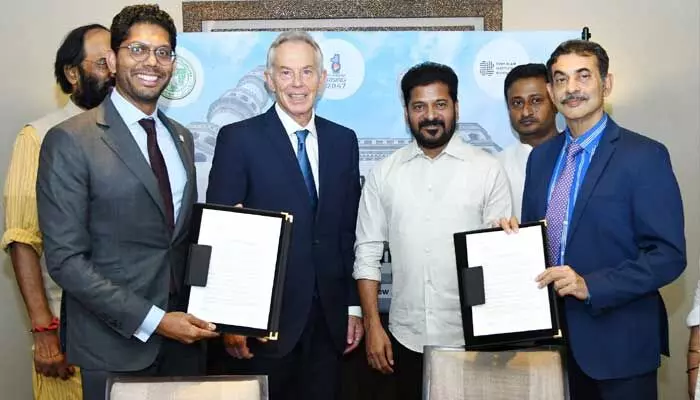 టోనీ బ్లెయిర్ సంస్థతో తెలంగాణ ఒప్పందం టోనీ బ్లెయిర్ సంస్థతో తెలంగాణ ఒప్పందం