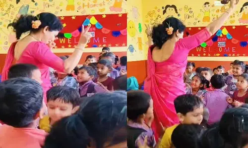 ఈ టీచర్‌ని చూస్తే ఏ స్టూడెంటూ వదిలిపెట్టడు.. చూస్తే ఎవరైనా అబ్బా.. అనాల్సిందే.. (వీడియో)