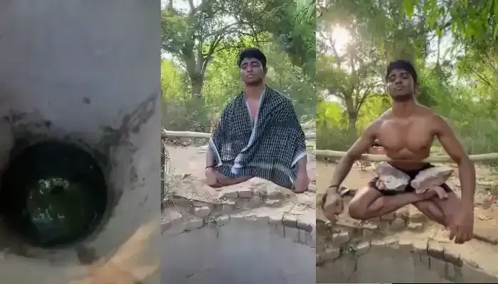 ఇవేం ఆసనాలు నాయన...గాలిలోనే బండరాళ్లు పెట్టుకొని !