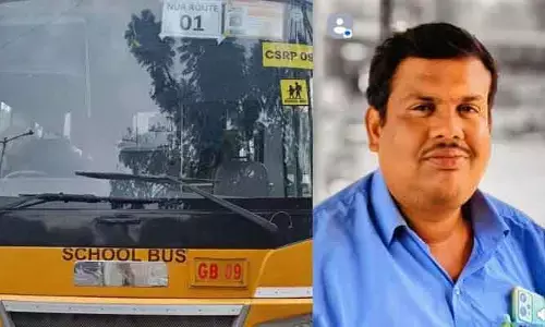 చిరక్ స్కూల్ బస్సు ఢీకొని వ్యక్తి మృతి