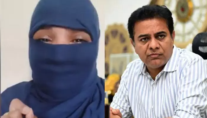 మీరు ఆడపిల్లలకు ఇచ్చే గౌరవం ఇదేనా..కేటీఆర్కు మహిళ సూటి ప్రశ్న మీరు ఆడపిల్లలకు ఇచ్చే గౌరవం ఇదేనా..కేటీఆర్కు మహిళ సూటి ప్రశ్న