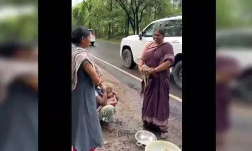 Minister Seethakka : మంత్రి సీతక్క నిరాడంబరత.. తోట పక్కన కూరగాయలు కొనుగోలు