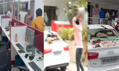 BRS: కేటీఆర్ పై కథనాలు.. మీడియా ఆఫీస్ పై బీఆర్ఎస్ శ్రేణుల దాడి