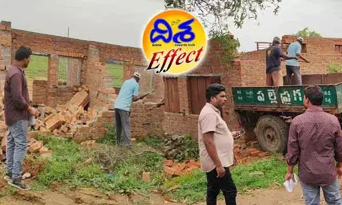 దిశ ఎఫెక్ట్ : ఇటుక బట్టీల అక్రమ కట్టడాలను కూల్చివేస్తున్న అధికారులు