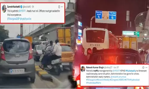 Hyderabad: చలాన్లపై కాదు ట్రాఫిక్ పై దృష్టి పెట్టండి..హైదరాబాద్ ట్రాఫిక్ పోలీసులపై నెటిజన్ల ఆగ్రహం