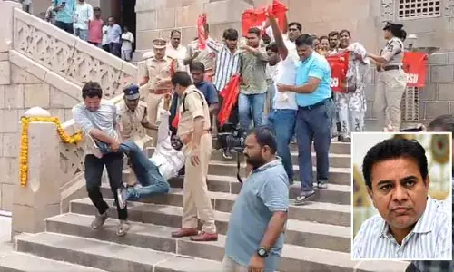 KTR: ఇచ్చిన వాగ్దానాలను ప్రశ్నించకూడదా.. మాజీ మంత్రి కేటీఆర్ హాట్ కామెంట్స్