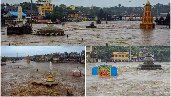 Godavari : గోదావరి ఉధృతి.. నాసిక్ లో పలు ఆలయాలు నీట మునక Godavari : గోదావరి ఉధృతి.. నాసిక్ లో పలు ఆలయాలు నీట మునక