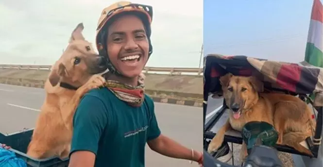 ఆడు మగాడ్రా బుజ్జీ.. కుక్కపిల్లతో 15 రాష్ట్రాల సైకిల్ యాత్ర.! ఆడు మగాడ్రా బుజ్జీ.. కుక్కపిల్లతో 15 రాష్ట్రాల సైకిల్ యాత్ర.!