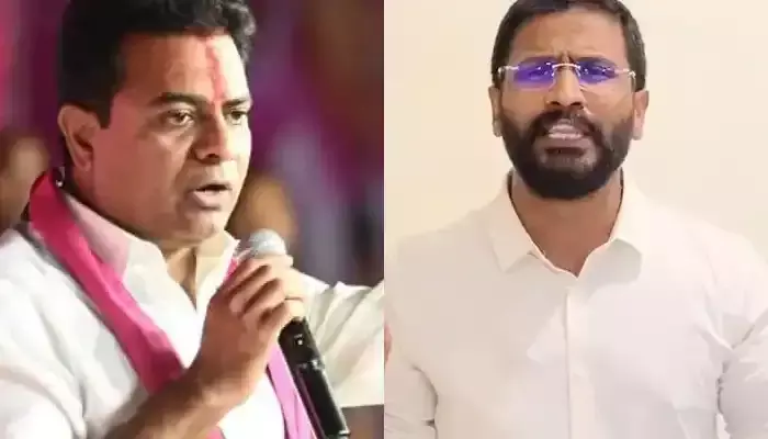 రాళ్లతో కొట్టే పరిస్థితి వస్తుంది..కేటీఆర్ కు బల్మూరి వార్నింగ్