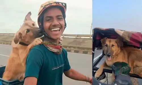 ఆడు మగాడ్రా బుజ్జీ.. కుక్కపిల్లతో 15 రాష్ట్రాల సైకిల్ యాత్ర.!