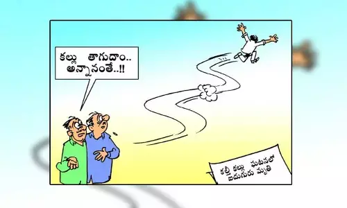 Disha Cartoon: కల్లు తాగాలంటే భయపడుతున్న హైదరాబాద్ ప్రజలు