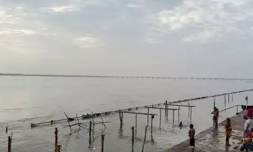 కాళేశ్వరం వద్ద ఉధృతంగా గోదావరి.. మొదటి ప్రమాద హెచ్చరిక జారీ