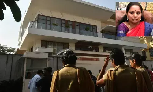 తడాకా చూపిస్తామన్న మల్లన్న... కవిత ఇంటి వద్ద భారీ బందోబస్తు