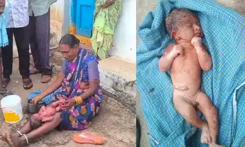 జనగామలో పసిబిడ్డ కలకలం.. తల్లిదండ్రులకు పేగు బంధం బరువైందా.?