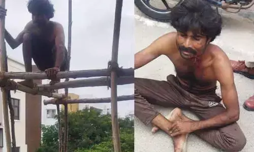 హైదర్‌గూడలో యువకుడు హల్చల్..మూడు గంటల పాటు హంగామా