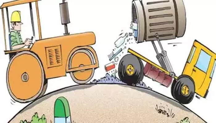 నిబంధనలకు తిలోదకాలు నిబంధనలకు తిలోదకాలు