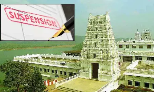 విధుల పట్ల నిర్లక్ష్యం.. అన్నవరం ఆలయ ఉద్యోగులపై సస్పెన్షన్ వేటు