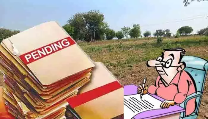 భూ సమస్యల పరిష్కారానికి పంద్రాగస్టు టార్గెట్.. పని ఒత్తిడితో అధికారులు సతమతం భూ సమస్యల పరిష్కారానికి పంద్రాగస్టు టార్గెట్.. పని ఒత్తిడితో అధికారులు సతమతం
