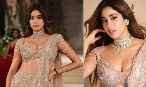 Janhvi Kapoor: ఉప్పొంగిపోతున్న ఎద అందాలతో కుర్రాళ్ల గుండెల్ని కొల్లగొడుతోన్న స్టార్ కిడ్