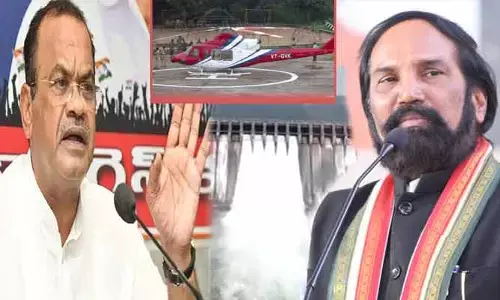Congress: మంత్రి ఉత్తమ్ పై అలిగి వెళ్లిపోయిన కోమటిరెడ్డి.. బేగంపేట  ఎయిర్ పోర్టులో ఘటన