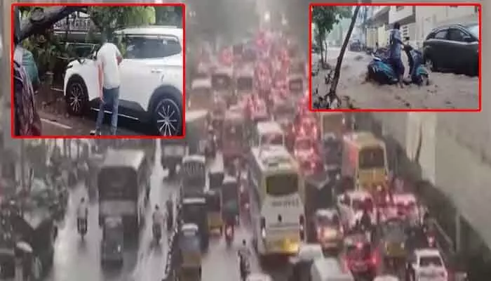 హైదరాబాద్లో వర్ష బీభత్సం.. అప్రమత్తమైన హైడ్రా, జీహెచ్ఎంసీ హైదరాబాద్లో వర్ష బీభత్సం.. అప్రమత్తమైన హైడ్రా, జీహెచ్ఎంసీ