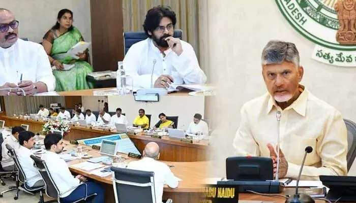 నేడు ఏపీ కేబినెట్ భేటీ.. మహిళలకు ఉచిత బస్సు ప్రయాణం పై చర్చలు నేడు ఏపీ కేబినెట్ భేటీ.. మహిళలకు ఉచిత బస్సు ప్రయాణం పై చర్చలు