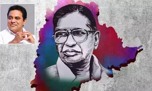 తెలంగాణ ఉద్యమ చుక్కాని ప్రొఫెసర్ జయశంకర్.. మాజీ మంత్రి కేటీఆర్ నివాళి