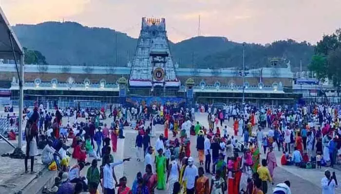 భక్తుల రద్దీ.. శ్రీవారి దర్శనానికి ఎంత సమయం పడుతోందంటే? భక్తుల రద్దీ.. శ్రీవారి దర్శనానికి ఎంత సమయం పడుతోందంటే?