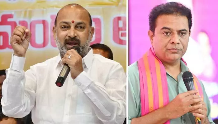 ‘ఆ విషయం బయటపెడితే నీ పరిస్థితి ఏంటో’.. కేటీఆర్కు బండి సంజయ్ కౌంటర్ ‘ఆ విషయం బయటపెడితే నీ పరిస్థితి ఏంటో’.. కేటీఆర్కు బండి సంజయ్ కౌంటర్