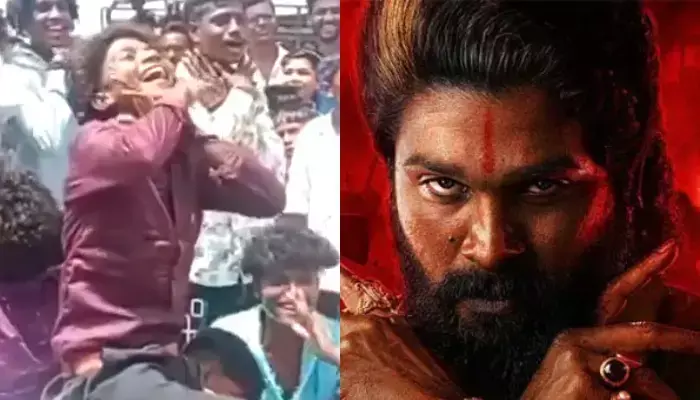 బీహార్ లో తెగించిన కుర్రాళ్ళు..అల్లు అర్జున్ మేనరిజంతో నడిరోడ్డుపైనే !
