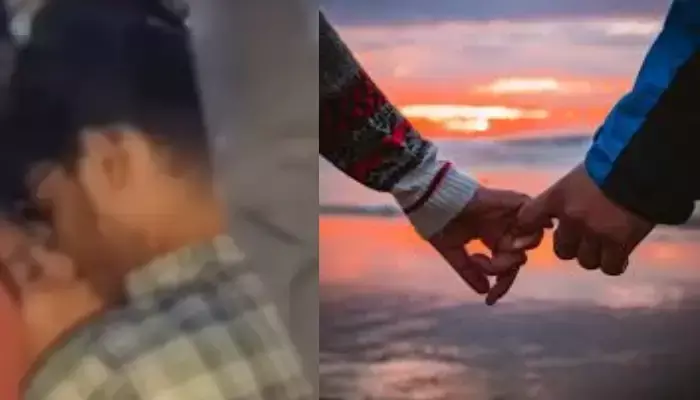 బరితెగించిన ప్రేమ జంట.. పబ్లిక్ లోనే రొమాన్స్..ఈ వీడియో చూస్తే!