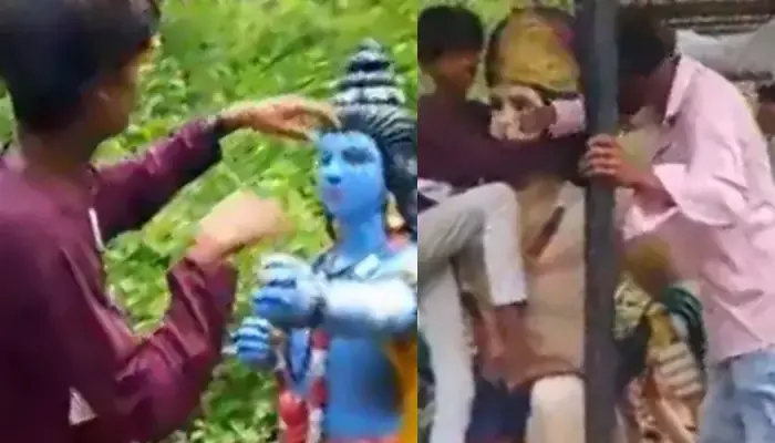 రాముడు, హనుమాన్ విగ్రహాలపై దాడి.. వెలుగులోకి షాకింగ్ వీడియో !