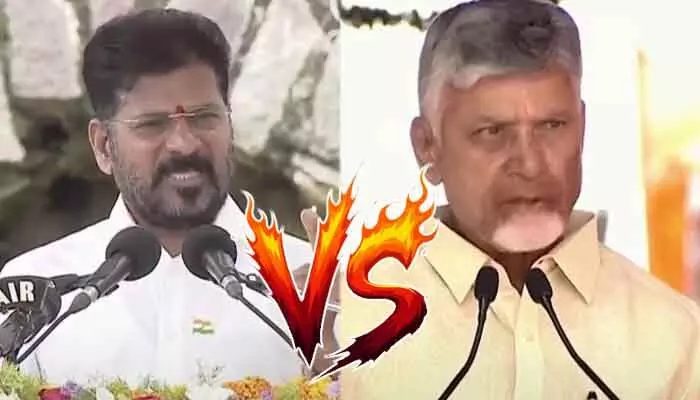గోదావరి, కృష్ణా జలాలపై రాజీ పడబోం.. చంద్రబాబుకు సీఎం రేవంత్ కౌంటర్ గోదావరి, కృష్ణా జలాలపై రాజీ పడబోం.. చంద్రబాబుకు సీఎం రేవంత్ కౌంటర్