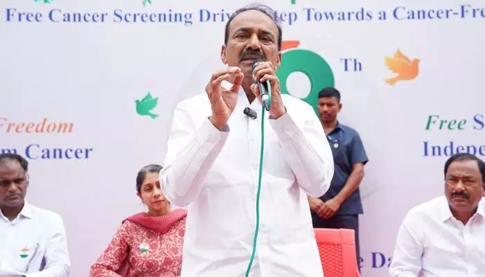 Eatala Rajendar: అత్యధిక మరణాలు క్యాన్సర్ వల్లే..! ఎంపీ ఈటల రాజేందర్ కీలక వ్యాఖ్యలు Eatala Rajendar: అత్యధిక మరణాలు క్యాన్సర్ వల్లే..! ఎంపీ ఈటల రాజేందర్ కీలక వ్యాఖ్యలు