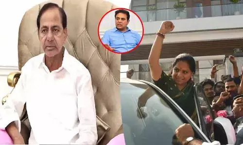 Kavitha: మరి కాసేపట్లో ఎర్రవల్లి ఫామ్ హౌస్ కు కవిత..  కేటీఆర్, హరీశ్ రావుతో కేసీఆర్ కీలక  భేటీ!