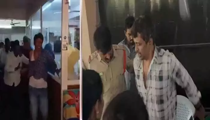 TG: బాలికతో అసభ్యప్రవర్తన.. లేడీస్ హాస్టల్ నిర్వాహకుడికి మహిళలు దేహశుద్ధి TG: బాలికతో అసభ్యప్రవర్తన.. లేడీస్ హాస్టల్ నిర్వాహకుడికి మహిళలు దేహశుద్ధి