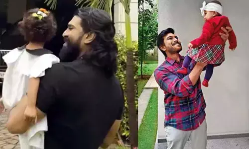మెగా ప్రిన్సెస్ క్లీంకారాతో రామ్ చరణ్.. చిట్టితల్లి ఎంత ముద్దుగా ఉందో..
