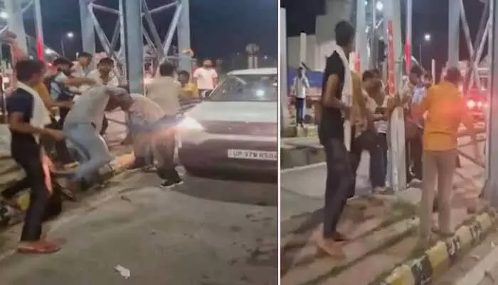 Viral : స్తంభానికి కట్టేసి ఆర్మీ జవాన్పై టోల్గేట్ సిబ్బంది దాడి (వీడియో) Viral : స్తంభానికి కట్టేసి ఆర్మీ జవాన్పై టోల్గేట్ సిబ్బంది దాడి (వీడియో)