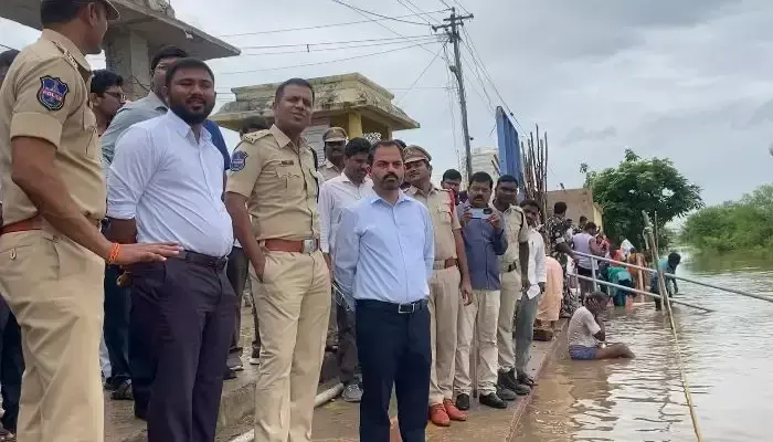 కాళేశ్వరంలో మొదటి ప్రమాద హెచ్చరిక జారీ