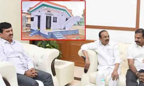 Eatala Rajender: ఇందిరమ్మ ఇండ్ల విస్తీర్ణంలో వెసులుబాటు కల్పించండి.. పొంగులేటితో ఈటల రాజేందర్