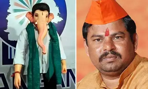 CM రేవంత్ గెటప్‌లో వినాయకుడిపై అభ్యంతరం.. వెంటనే తొలగించాలని రాజాసింగ్ డిమాండ్