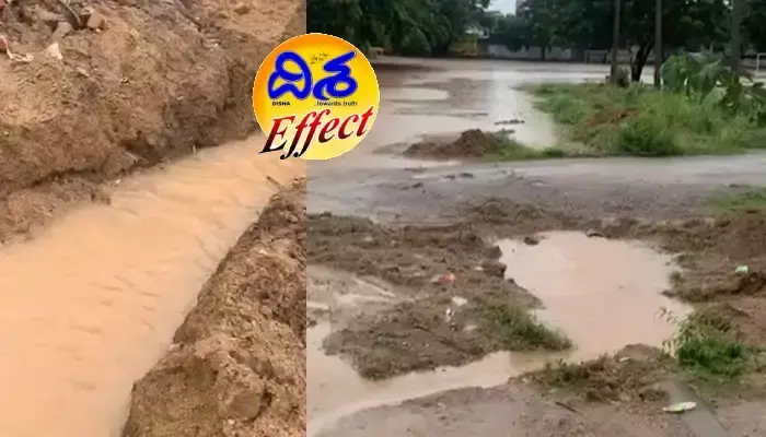 దిశ ఎఫెక్ట్..హైస్కూల్ గ్రౌండ్ నీరు తొలగింపు