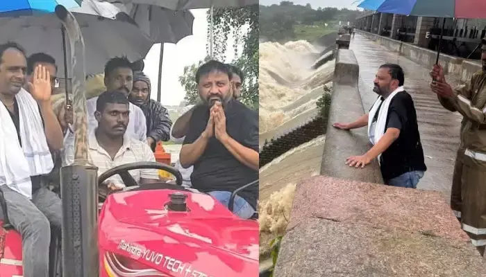 వర్షంలోనూ ముంపు ప్రాంతాల్లో జుక్కల్ ఎమ్మెల్యే పర్యటన