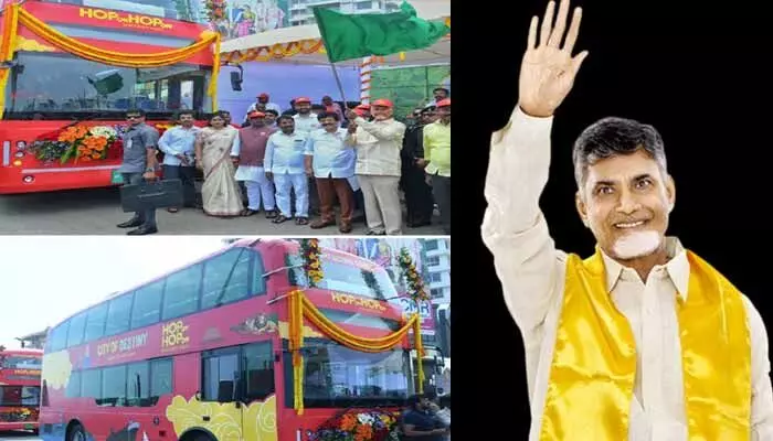 విశాఖలో డబుల్ డెక్కర్ బస్సులు ప్రారంభం విశాఖలో డబుల్ డెక్కర్ బస్సులు ప్రారంభం
