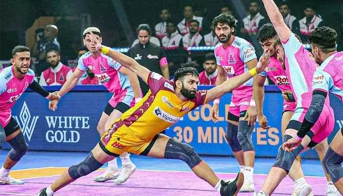 PKL 2025 : ఎట్టకేలకే బోణీ కొట్టిన తెలుగు టైటాన్స్.. జైపూర్పై విజయం PKL 2025 : ఎట్టకేలకే బోణీ కొట్టిన తెలుగు టైటాన్స్.. జైపూర్పై విజయం