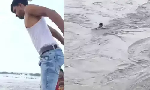 Viral video: రూ.500 పందెం కోసం యమునానదిలో దూకాడు.. చివరికి!
