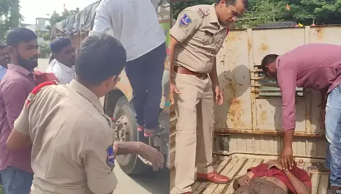 లారీ డ్రైవర్ కు గుండెపోటు